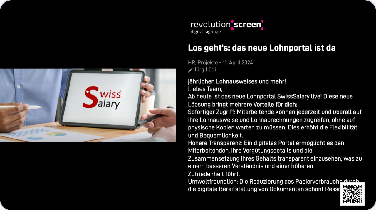 Mitteilung „Das neue Lohnportal ist da".