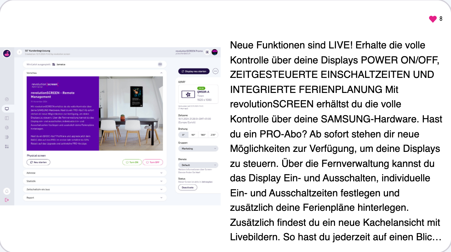 Beispiel auf dem Screen.