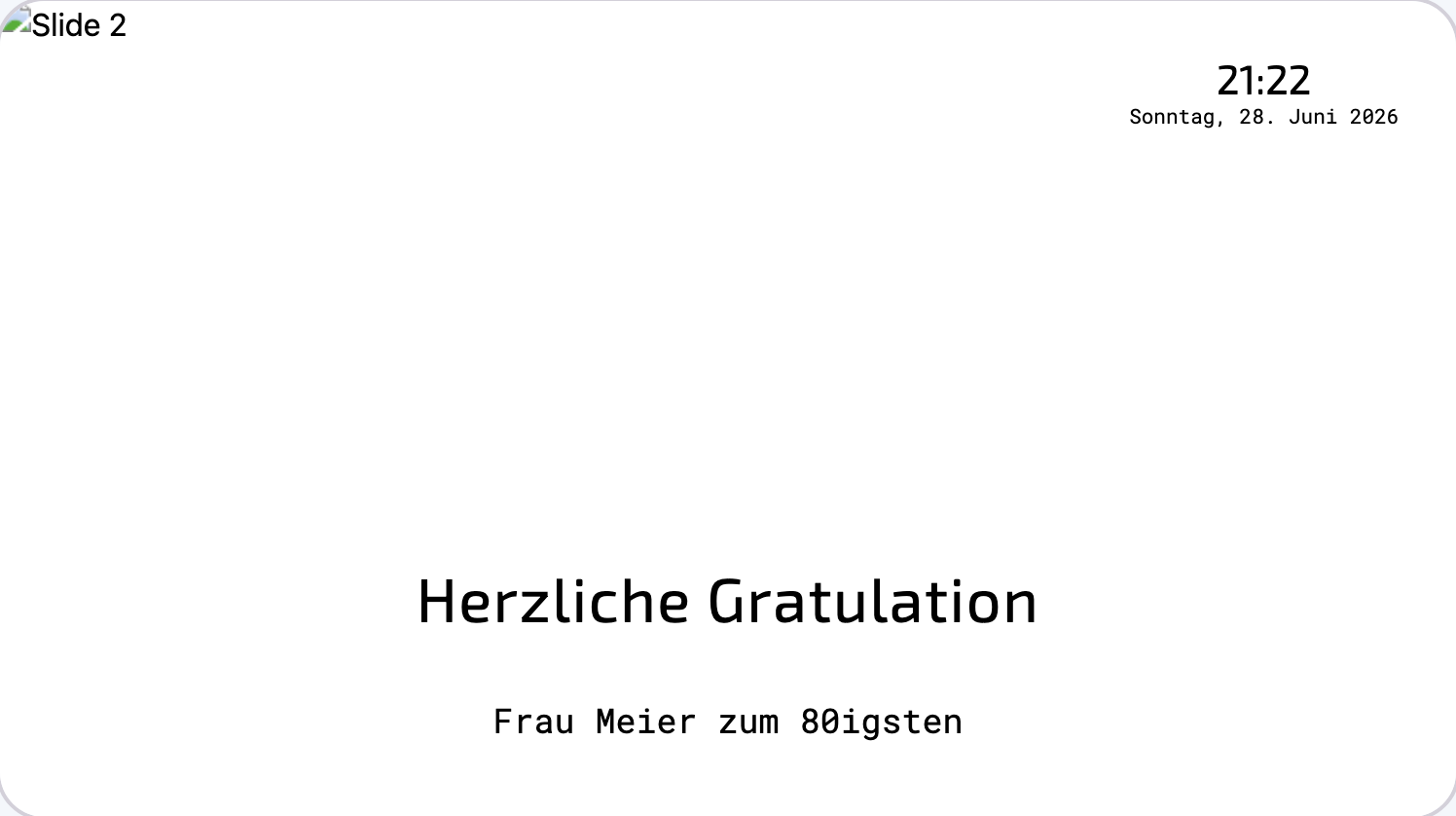 Beispiel auf dem Screen.