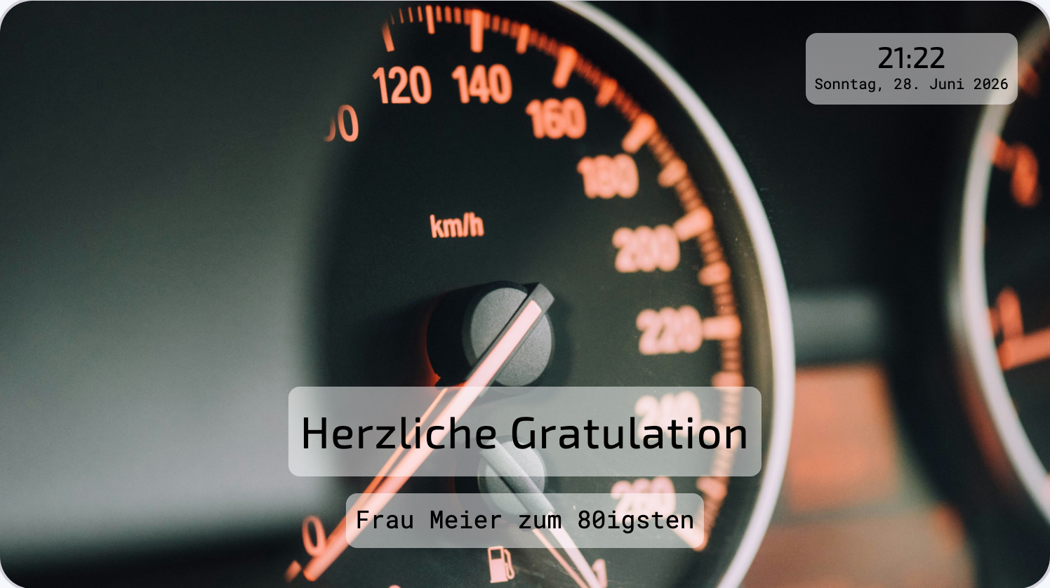 Beispiel auf dem Screen.