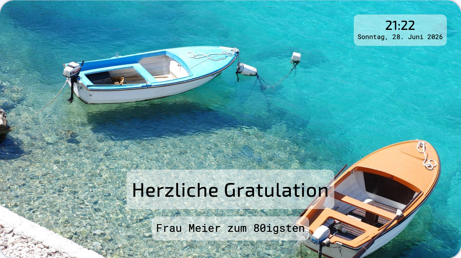 Beispiel auf dem Screen.